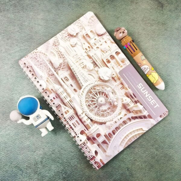 Printed Spiral Binding Diary Simple Thick and Cute B5 Korean Style | 25X17.5 CM | 26 Page | Assorted Design & Colors | OPP Packing - Image 6