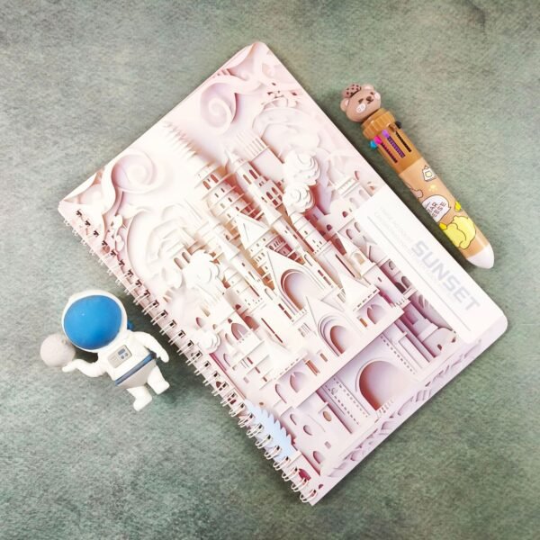 Printed Spiral Binding Diary Simple Thick and Cute B5 Korean Style | 25X17.5 CM | 26 Page | Assorted Design & Colors | OPP Packing - Image 9