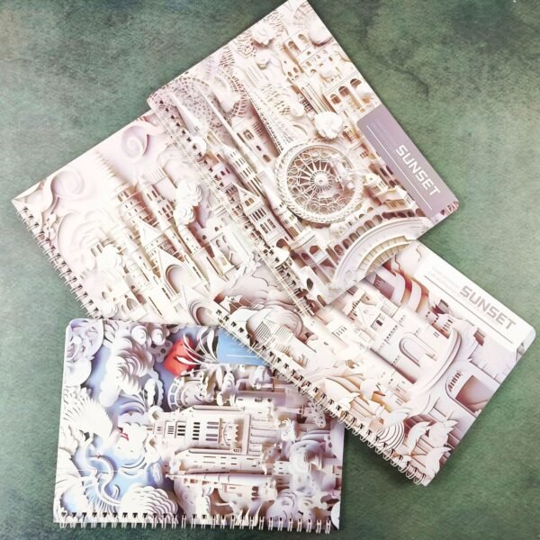 Printed Spiral Binding Diary Simple Thick and Cute B5 Korean Style | 25X17.5 CM | 26 Page | Assorted Design & Colors | OPP Packing - Image 14
