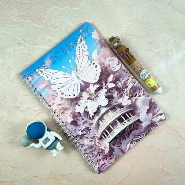 Printed Spiral Binding Diary Simple Thick and Cute B5 Korean Style | 25X17.5 CM | 26 Page | Assorted Design & Colors | OPP Packing - Image 12