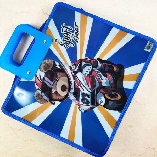 Character Printed PVC Folder Bag for Kids with Zipper & Handle | 37 X 34 Cm | Waterproof | Assorted Printes & Colors | OPP Packing - Image 3