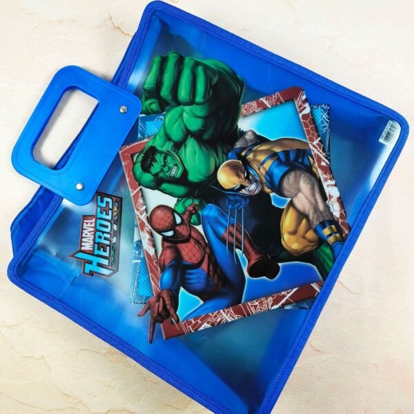 Character Printed PVC Folder Bag for Kids with Zipper & Handle | 37 X 34 Cm | Waterproof | Assorted Printes & Colors | OPP Packing - Image 5