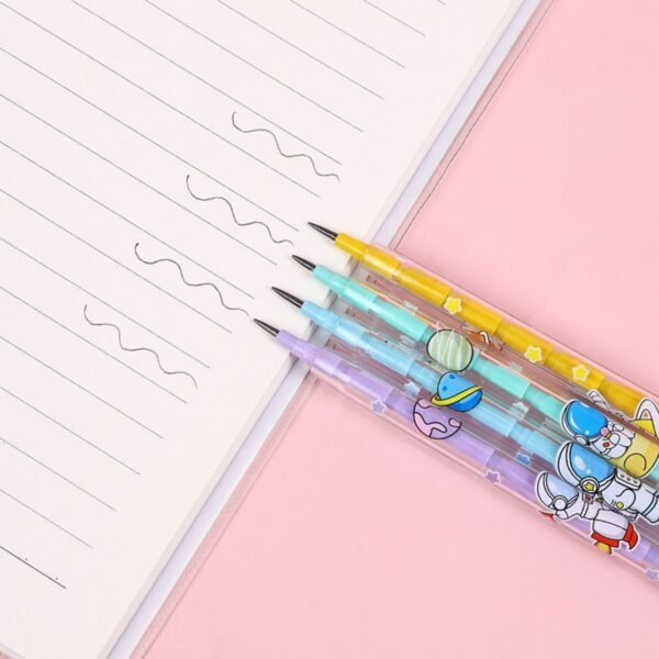 Cute Cartoon Head Dhakka Pencils for Kids | 0.7 mm Nib | Sharping Free Pencils | Display Box Packing - Image 2