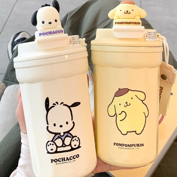 Cute Cartoon Printed Insulated Coffee Tumbler | 600 ml | Airtight & Leak-Proof | Assorted Colors | Box Packing - Image 7