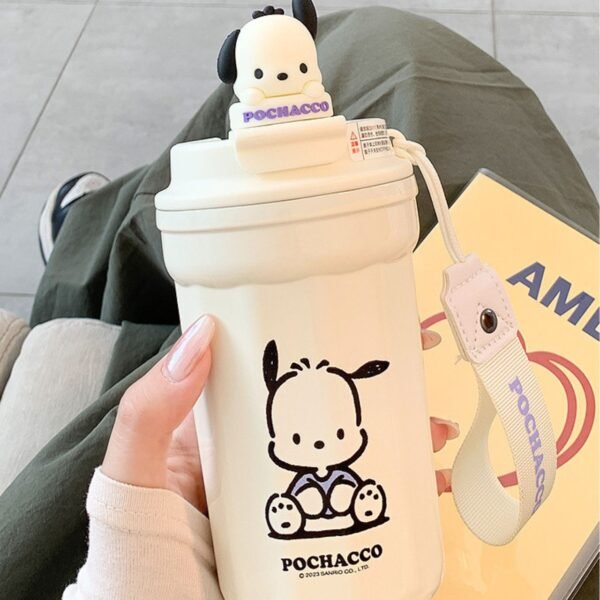 Cute Cartoon Printed Insulated Coffee Tumbler | 600 ml | Airtight & Leak-Proof | Assorted Colors | Box Packing - Image 6