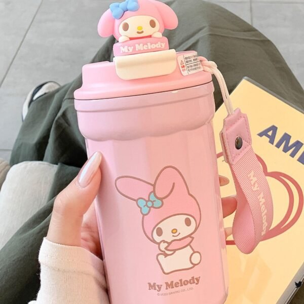Cute Cartoon Printed Insulated Coffee Tumbler | 600 ml | Airtight & Leak-Proof | Assorted Colors | Box Packing - Image 4