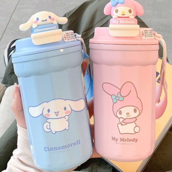 Cute Cartoon Printed Insulated Coffee Tumbler | 600 ml | Airtight & Leak-Proof | Assorted Colors | Box Packing - Image 3