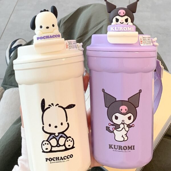 Cute Cartoon Printed Insulated Coffee Tumbler | 600 ml | Airtight & Leak-Proof | Assorted Colors | Box Packing - Image 2