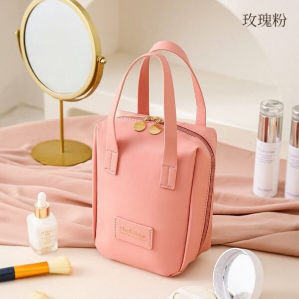PU Leather Make-up Bag | Spacious Travel Toiletries Organizer | 18X15X5 Cm | Assorted Colors | OPP Packing - Image 3