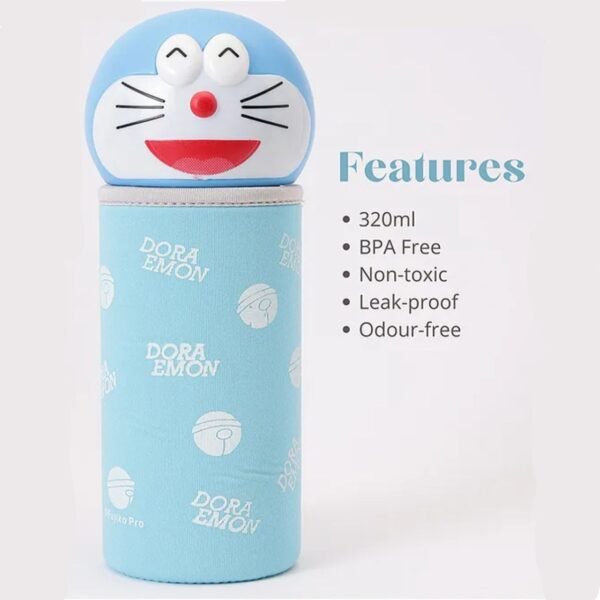 Borosilicate Glass Bottle with Cover | Double Wall Insulations | 320 ML | Wide Mouth | Leakproof | Box Packing - Image 2