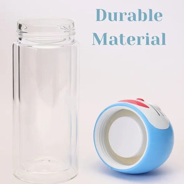 Borosilicate Glass Bottle with Cover | Double Wall Insulations | 320 ML | Wide Mouth | Leakproof | Box Packing - Image 4
