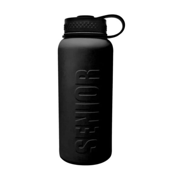 Senior Insulated Bottle with Carry Band | Wide Mouth | 1000 ML| Airtight Leak-Proof | Only Black Color | Box Packing - Image 4