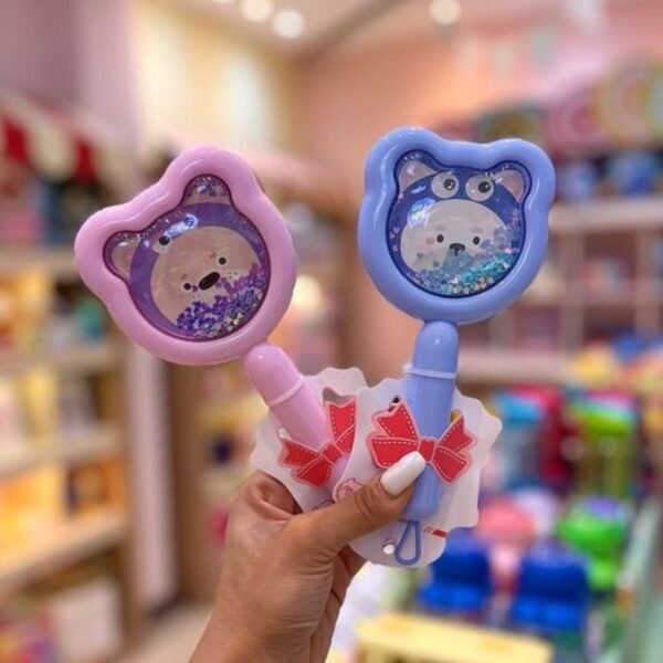 Cute Design Hair Brush for Kids | Soft Bristles Anti-static Airbag | Glitter | Assorted Design | OPP Packing - Image 2