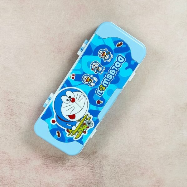 Cartoon Printed Plastic Pencil Box with Instruments for Kids | 3 Compartment | 21*8*4 CM | Assorted Colors | OPP Packing - Image 12