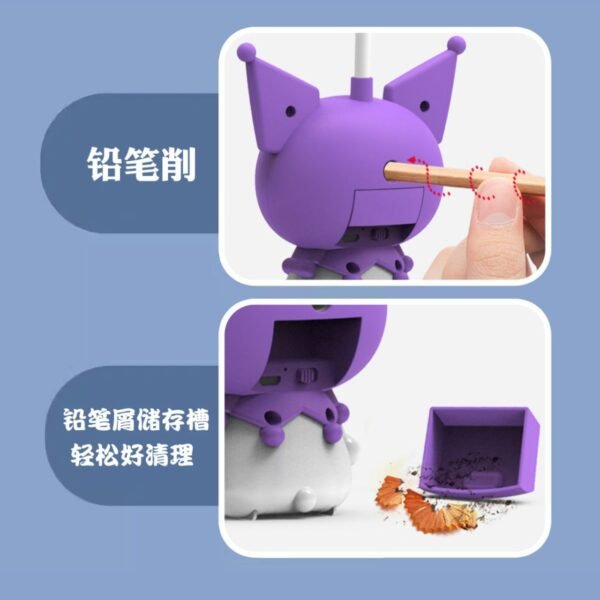 Kawaii Theme Small Table Lamp with Sharpener | 360° Rotation | Battery Operated | Character Shaped | Assorted Colors & Design | Box Packing - Image 6
