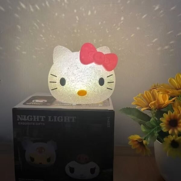 Cute Kawaii Projection Night Light | Battery & Button Operated | Heavy Plastic Body | Assorted Design | Box Packing - Image 3