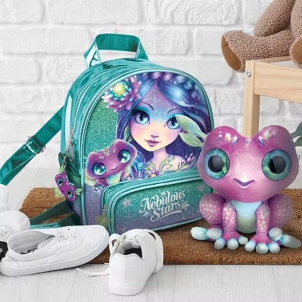 Cartoon Printed PU Leather Glitter Backpack for Kids | 9.5x8x3.5 Inch | Zip Closure | Waterproof | Adjustable Shoulder Strap | Assorted Colors & Prints | OPP Packing - Image 5