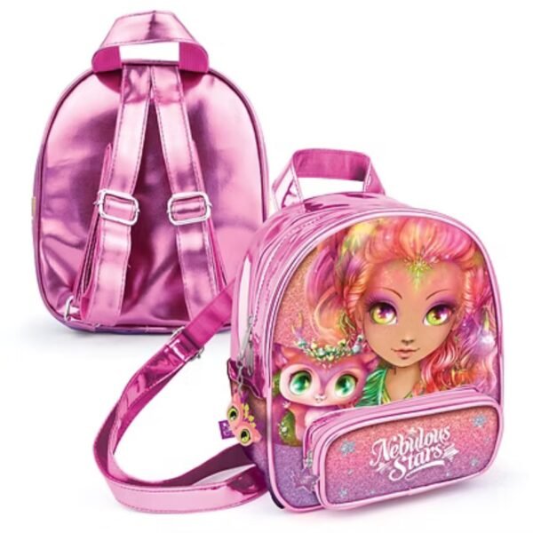 Cartoon Printed PU Leather Glitter Backpack for Kids | 9.5x8x3.5 Inch | Zip Closure | Waterproof | Adjustable Shoulder Strap | Assorted Colors & Prints | OPP Packing - Image 6