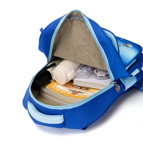 Oxford Kids School Backpack with Pencil Pouch | 3 Compartment | 15 Inch | Zip Closure | Waterproof | Assorted Colors & Prints | OPP Packing - Image 9
