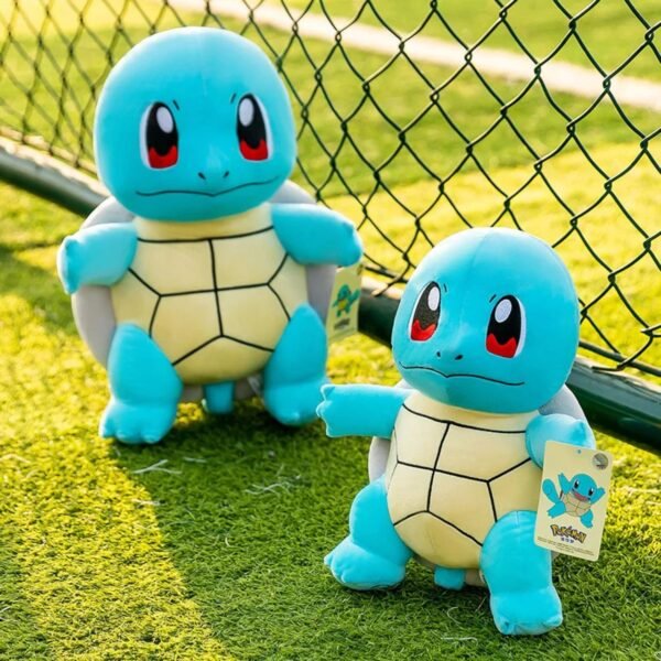 Squirtle Plush Toys Set - 2 Pack, Pokemon Stuffed Animal, Blue Turtle with Red Eyes and Shell, Official Licensed Plush