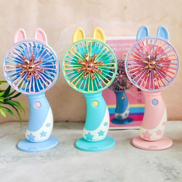 Bunny Ear USB Fan Different colors with decorative background